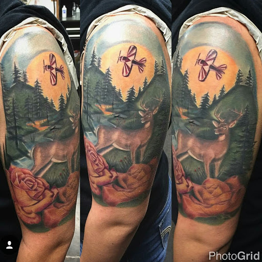 Explore engine tattoo ideas, creative tattoo ideas in Hanford, available at Moth Art & Tattoo Collective