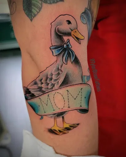 Explore lady thigh tattoo ideas, creative tattoo ideas in Jamison, available at Green Door Tattoo
