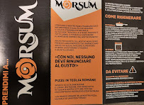 Pizzas à emporter Morsum à Milan - menu / carte