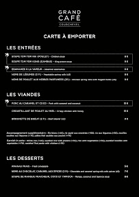 Menu / carte de Le Grand Café à Courchevel