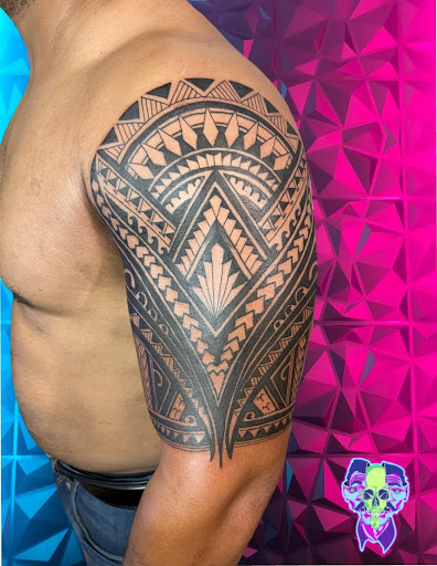 Explore men chest tattoo ideas, creative tattoo ideas in Bethlehem, available at Soul Glow Electric Ink