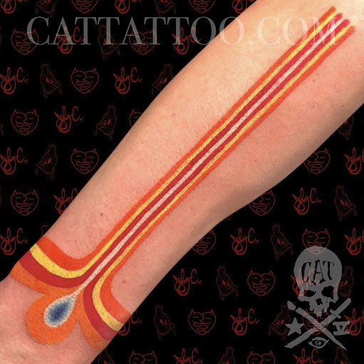 Explore character tattoo ideas, creative tattoo ideas in Addison, available at Cat Tattoo