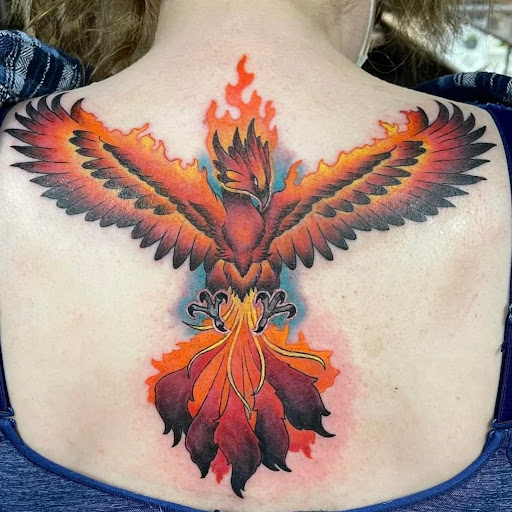 Explore patchwork tattoo ideas, creative tattoo ideas in Dubuque, available at The Crows Nest