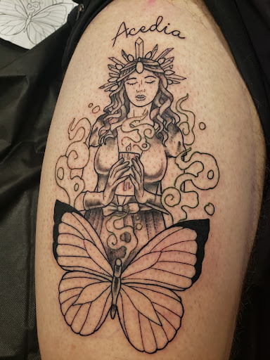 Explore mermaid tattoo ideas, creative tattoo ideas in Rockford, available at Delicious Ink Tattoo & Piercing