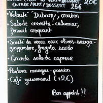 Aux Cocottes à Paris menu