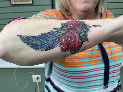 Explore mens upper arm tattoo ideas, creative tattoo ideas in Peabody, available at Las Venturas Tattoo