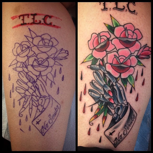 Explore bikini line tattoo ideas, creative tattoo ideas in Dekalb, available at Proton Tattoo