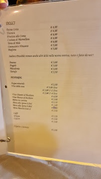 Menu / carte de Ristorante Quei 2 à Castelnuovo Berardenga