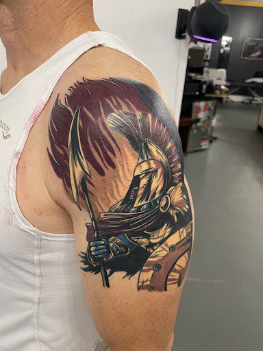 Explore cleveland browns tattoo ideas, creative tattoo ideas in Chapel Hill, available at Golden Falcon Tattoo and Piercing