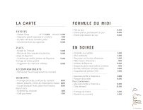 Restaurant Trinquet Moderne à Bayonne (le menu)