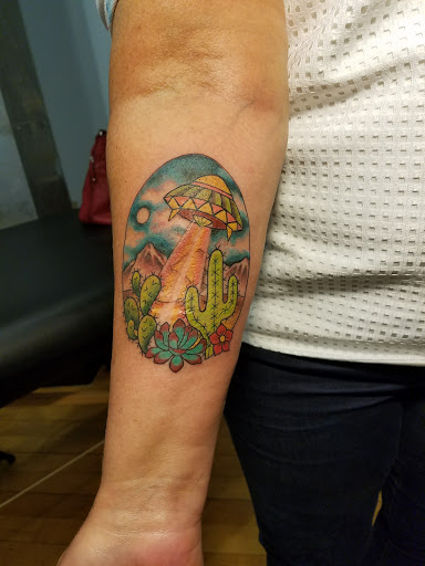 Explore around the knee tattoo ideas, creative tattoo ideas in Providence, available at The Torchbearer Tattoo