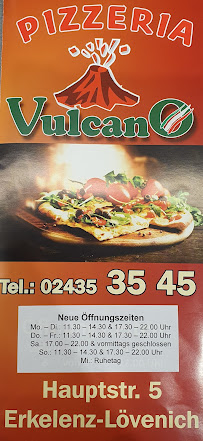 Pizzeria Pizzeria Vulcano à Erkelenz (la carte)