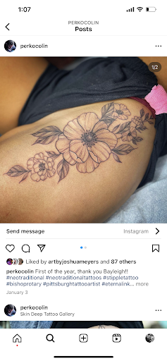 Explore bass tattoos ideas, creative tattoo ideas in Pittsburgh, available at Skin Deep Tattoo Gallery