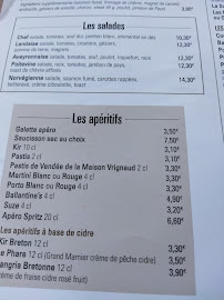 Côte Port à Les Sables-d'Olonne menu