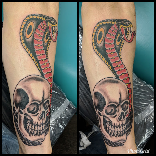 Explore tattoo ideas on forearm, creative tattoo ideas in New Bern, available at Ol Skool Tattoos
