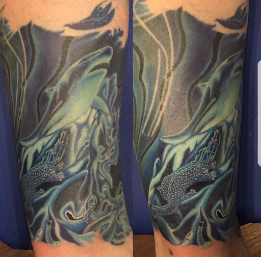 Explore hunting and fishing tattoo ideas, creative tattoo ideas in Bridgeport, available at Pike Street Studios Tattoo and Body Piercing