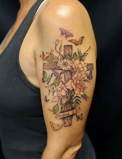 Explore tattoo arm placement ideas, creative tattoo ideas in Los Alamitos, available at Mr. Inkwells Classy Tattoos