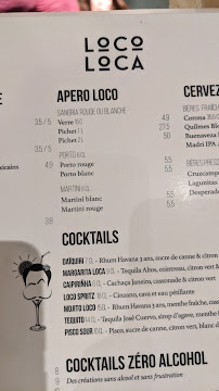 Loco Loca Nantes à Nantes menu