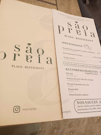 Restaurant méditerranéen São Praia à Hyères (le menu)