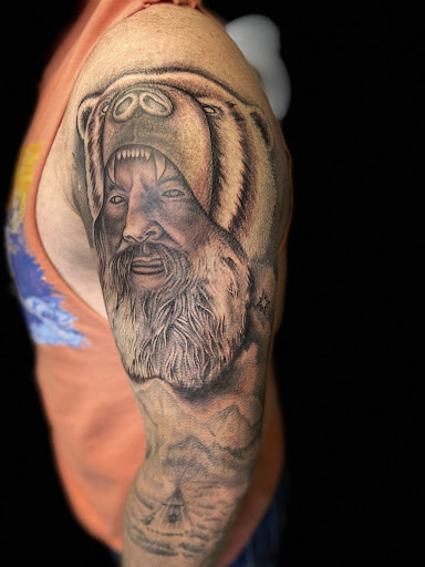 Explore butterfly thigh tattoo ideas, creative tattoo ideas in Osage Beach, available at Lake Ozark Tattoo and Hair Studio