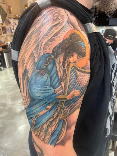 Explore cover up ideas for name tattoos, creative tattoo ideas in Junction City, available at Patriot Tattoo Company