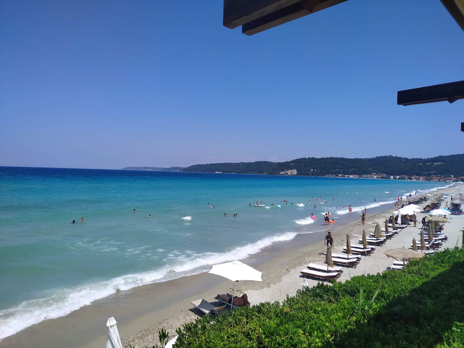 Photo of Skala Fourkas with bright sand surface