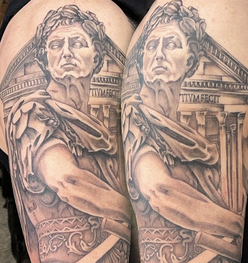 Explore athena tattoo ideas, creative tattoo ideas in High Point, available at 21 Aces Tattoo Co.