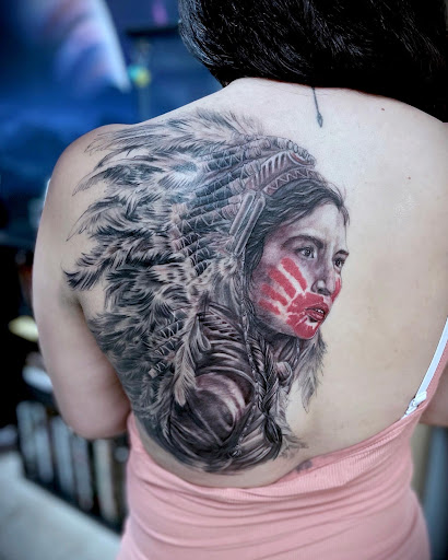 Explore quarter sleeve tattoo ideas for females, creative tattoo ideas in Lawrence, available at Red 5 Tattoo