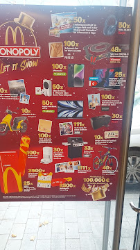 Menu / carte de McDonald's à Bischofsheim