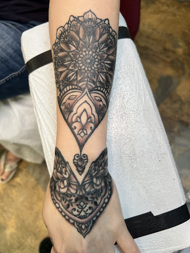 Explore drumming tattoo ideas, creative tattoo ideas in Adrian, available at Good Life Tattoo Co.