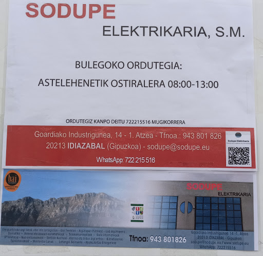 Sodupe Elektrikaria, S.L. en Idiazabal, Guipúzcoa