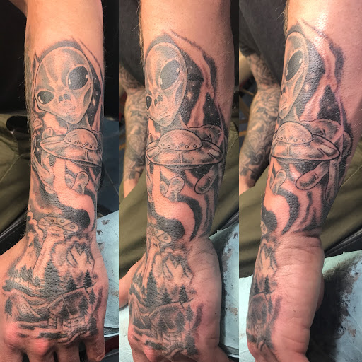 Find robot tattoo ideas for your next unique tattoo in Aurora at Ronin Tattoo Studio INC