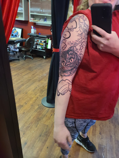 Explore bowhunting tattoo ideas, creative tattoo ideas in La Crosse, available at Twisted Skull Studios