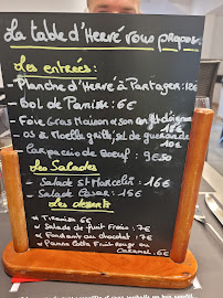 Menu / carte de La table d’Hervé à Marseille