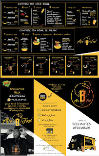 Menu du Afro B Food à Poitiers