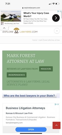 Attorney «Mark H. Forest», reviews and photos