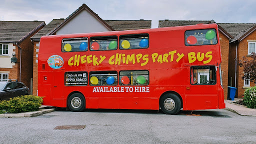 Cheeky chimps party bus