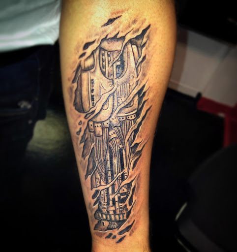 Explore girlfriend name tattoo ideas on chest, creative tattoo ideas in Tacoma, available at LIFESENTENCEinK Tattoo Shop