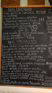 Menu / carte de La Taverne à Villeneuve-le-Comte