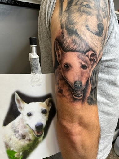 Explore quad tattoo ideas, creative tattoo ideas in Raleigh, available at Mad Ethels Tattoo & Body Piercing