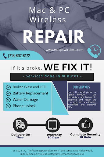 Cell Phone Store «Mac & PC Wireless», reviews and photos, 608 Seneca Ave, Ridgewood, NY 11385, USA