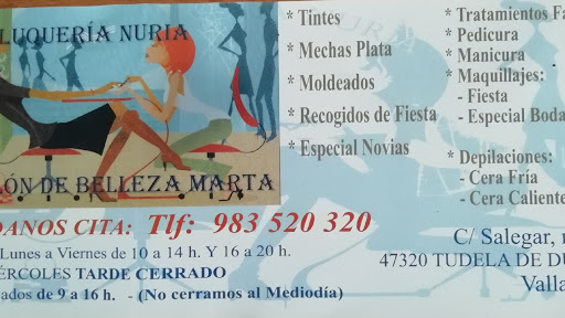 Peluquería Nuria en Tudela de Duero, Valladolid