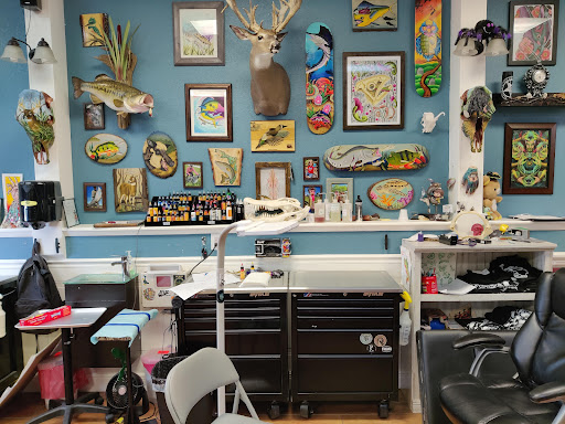 Explore 3 initial tattoo ideas, creative tattoo ideas in Stuart, available at Tiger Shark Tattoo Studio