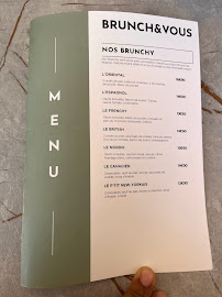 Restaurant brunch Brunch & Vous à Nanterre (le menu)
