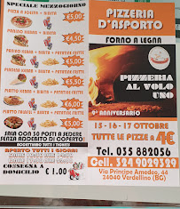 Menu du Pizzeria Al Volo Uno à Verdellino