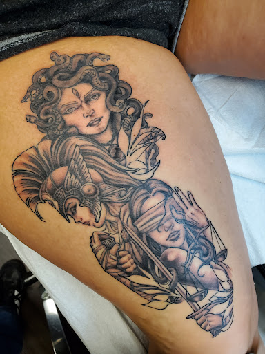 Explore minato tattoo ideas, creative tattoo ideas in Peoria, available at Guerrilla Ink Tattoos