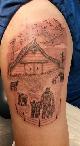 Explore forearm tattoo filler ideas, creative tattoo ideas in Sigourney, available at Octopus Ink Professional Tattoo & Piercing