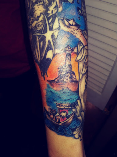 Explore dr seuss tattoo ideas, creative tattoo ideas in Muncie, available at Obscura Tattoo shop and Oddity Collective