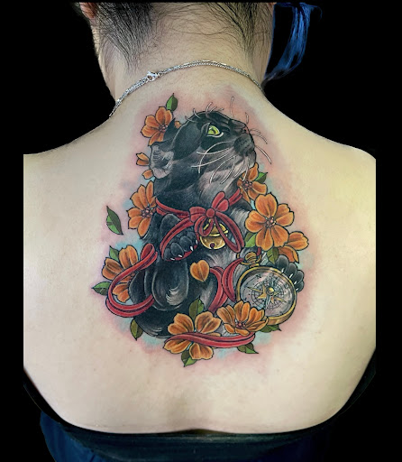 Explore flower tattoo ideas for men, creative tattoo ideas in Lawrence, available at Red 5 Tattoo