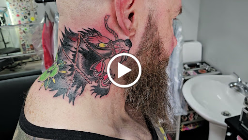 Explore men's neck tattoo ideas, creative tattoo ideas in Toledo, available at Inked by Chris